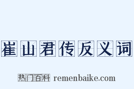 崔山君传反义词是什么意思的图片